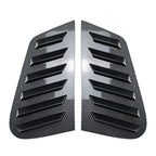 Rear Window Louver Vent Cover Trim for VW Polo 2001-2009 Carbon Fiber Black