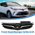 Front Upper Bumper Grille for Hyundai Elantra (2011–2011) Black Chrome