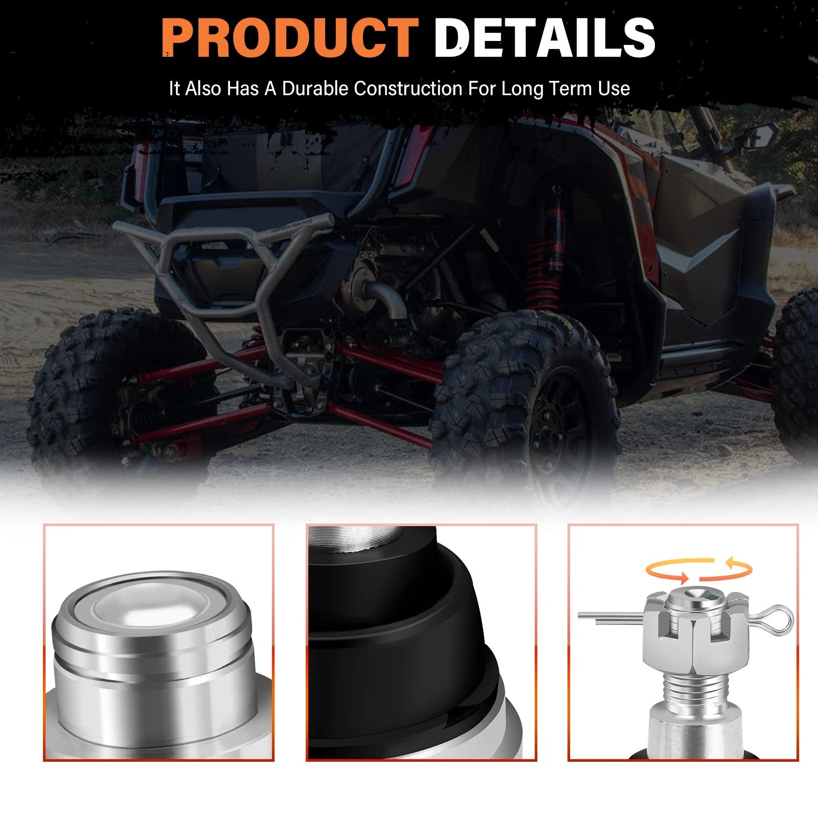 2X Front Upper Ball Joints for Honda Pioneer 1000 1000-5 (2022–2024) 51375-HL6-A02