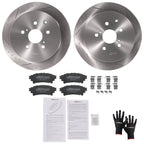 Rear Brake Rotors and Pads Kit for Toyota Highlander (2014–2019), Sienna (2011–2020)