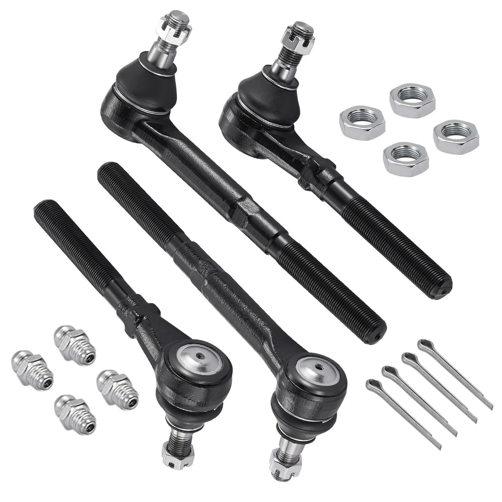 Set of 4 Front Inner & Outer Tie Rod Ends for Ford F-150 Expedition Navigator (RWD)
