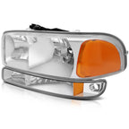 Headlight Assembly for GMC Sierra 1500-3500 (1999-2006) Clear
