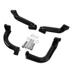 Black Half-Shield Rider Floorboards Mount Bracket for Harley Touring (2014-24)