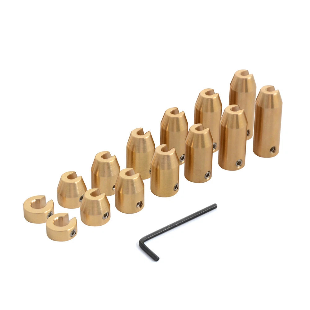 14 Pack Brass Wheel Spoke Balance Weights Refill Kit & Wrench Universal