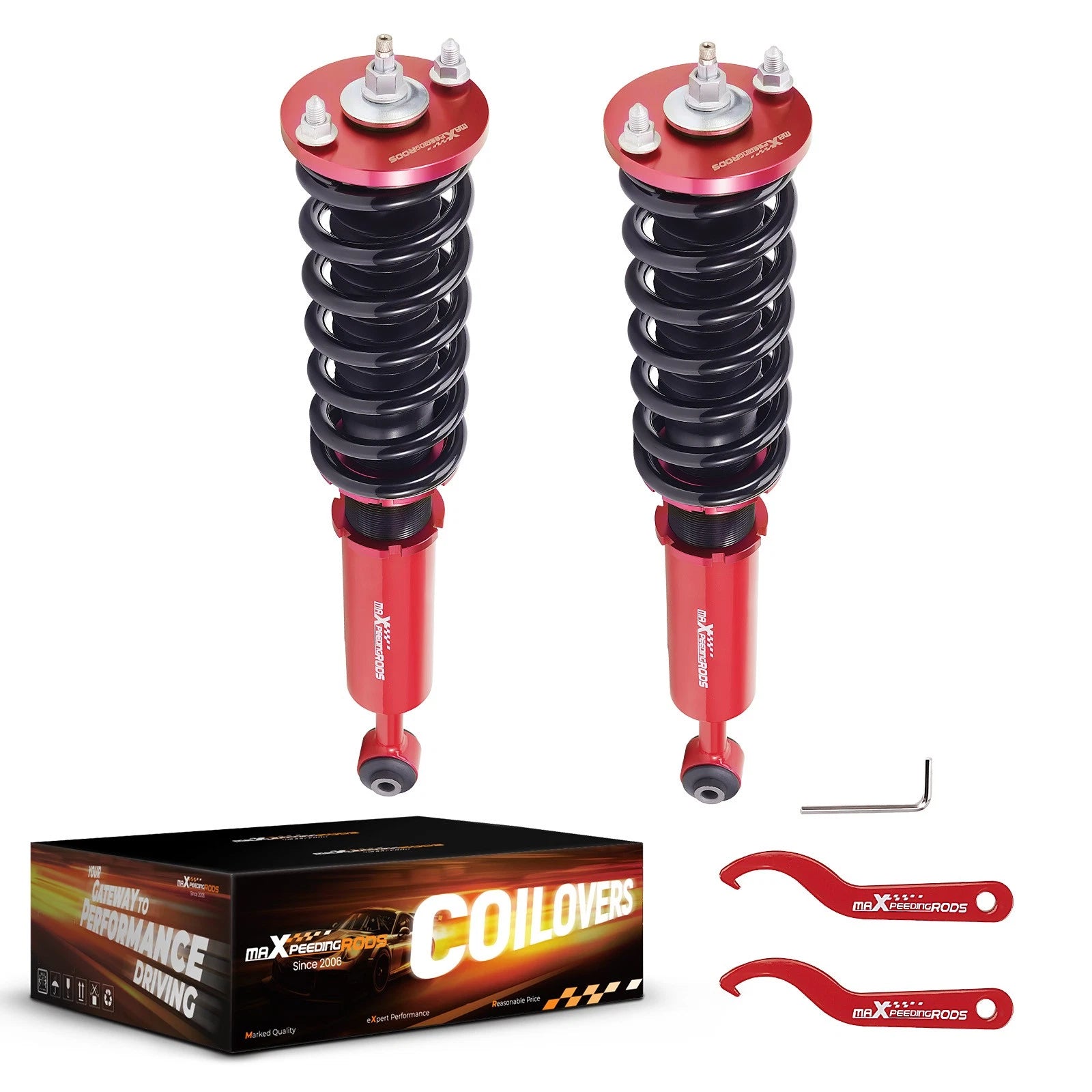 2x Rear Coilovers for Honda Accord (2003–2007) Acura TL (2004–2008) Adj. Damper