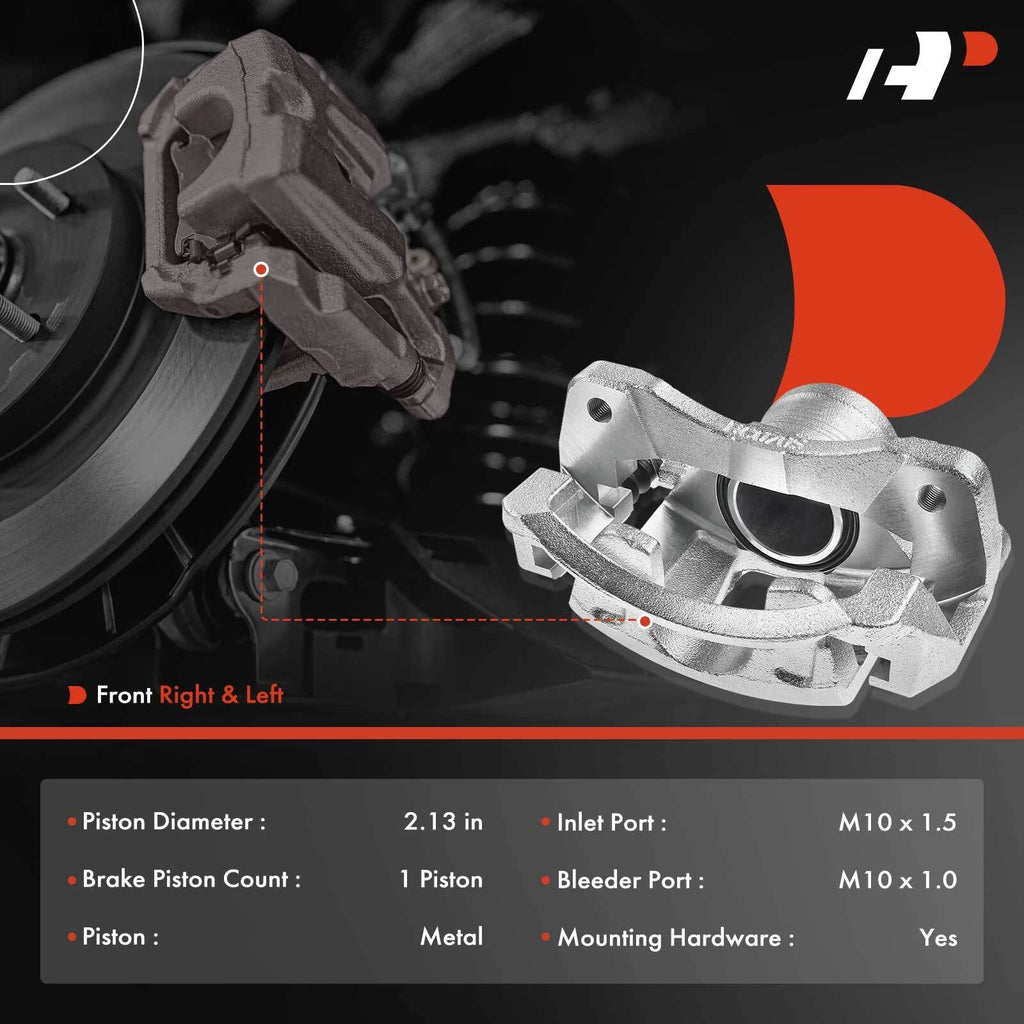 Front Brake Calipers w Bracket for Chevrolet Aveo Pontiac Wave (2004-2018)