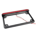 Motorcycle License Plate Frame with LED Light for Universal Fit