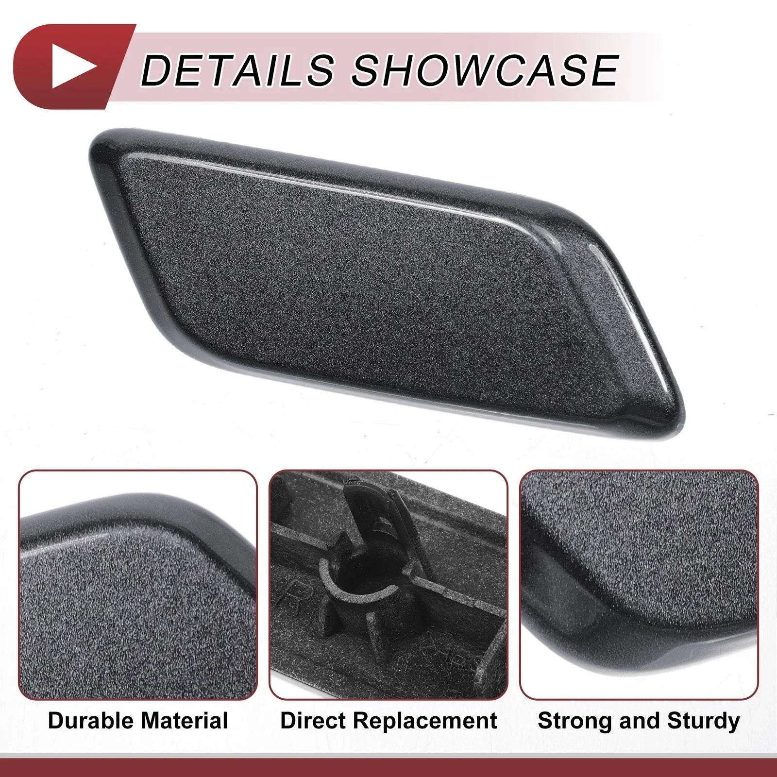 Bumper Headlight Washer Nozzle Cap for Lexus RX350 (2013-2015) - Grey 1 x