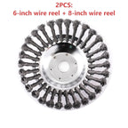 6 Inch Wire Wheel Brush for Lawn Mower Accessories (25.4mm)