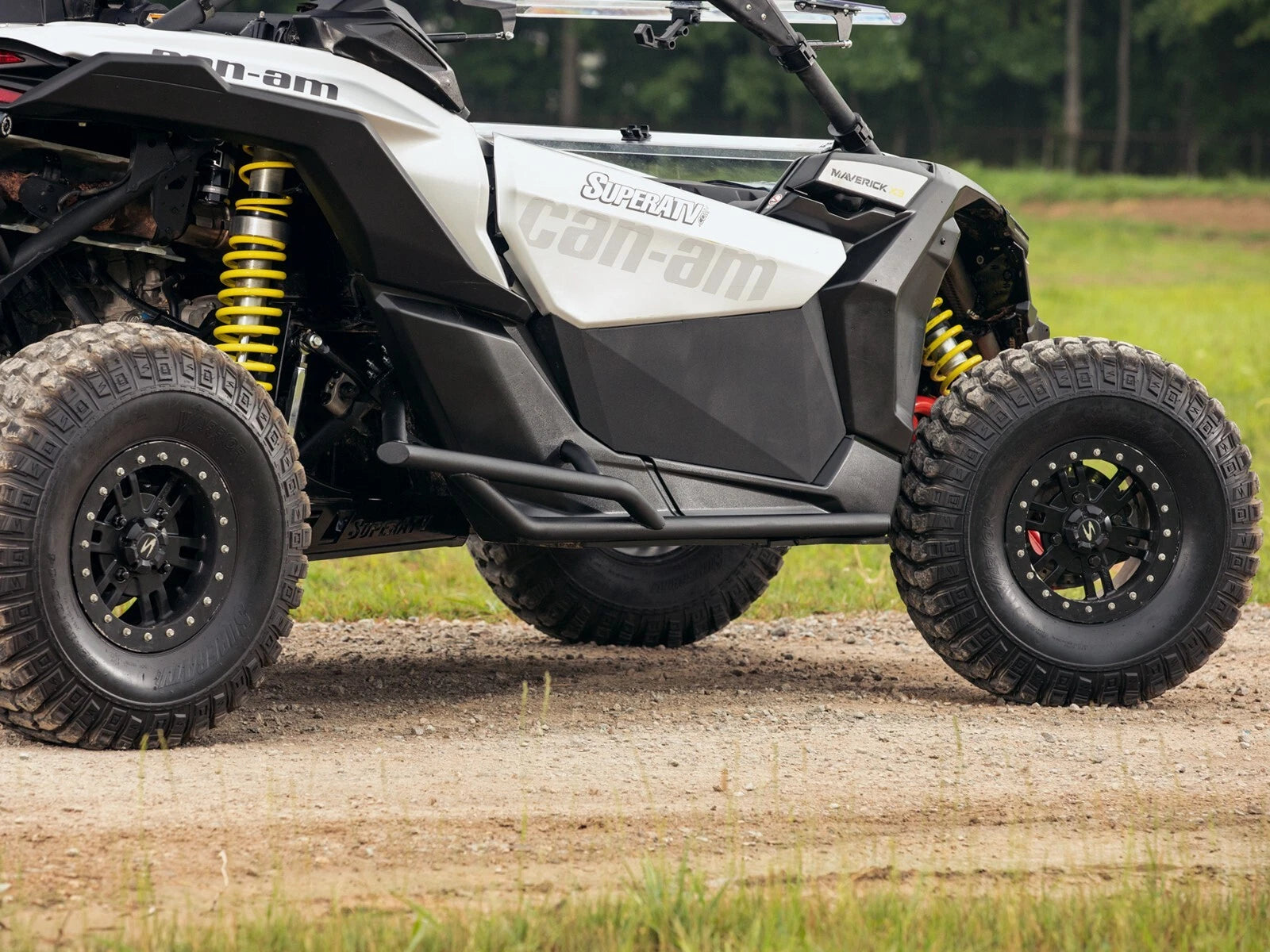 SuperATV Tree Kicker Nerf Bars for Can-Am Maverick X3 (2017–2023) - Black