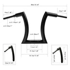 2X 14'' 16'' 18'' 20'' Rise 2'' Ape Hanger Handlebar for Harley Sportster