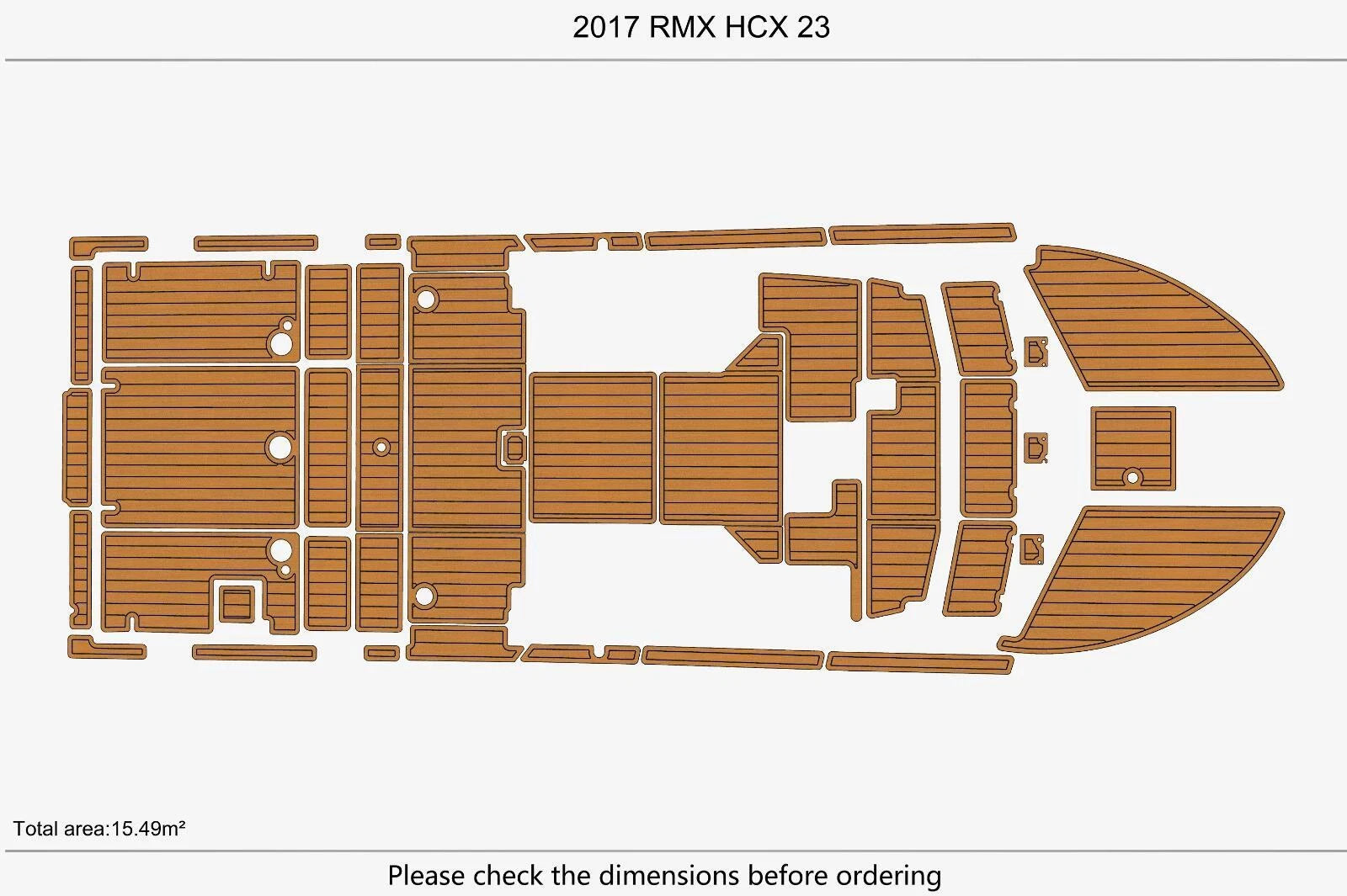 EVA Foam Teak Deck Flooring Mat for RMX HCX 23 (2017)