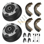 2X Front Brake Drum Kit W/Bolts & Shoes for Kawasaki Mule 600 610 SX (2016–2020)