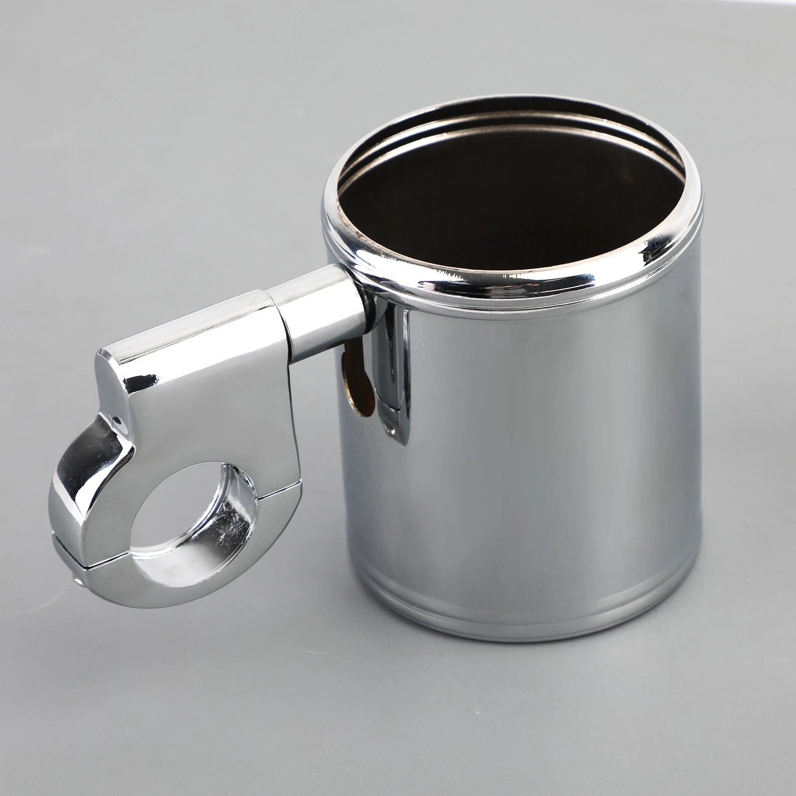 Chrome Cup Bottle Holder for Chopper Cruiser Bobber (7/8" 1" 1-1/4")