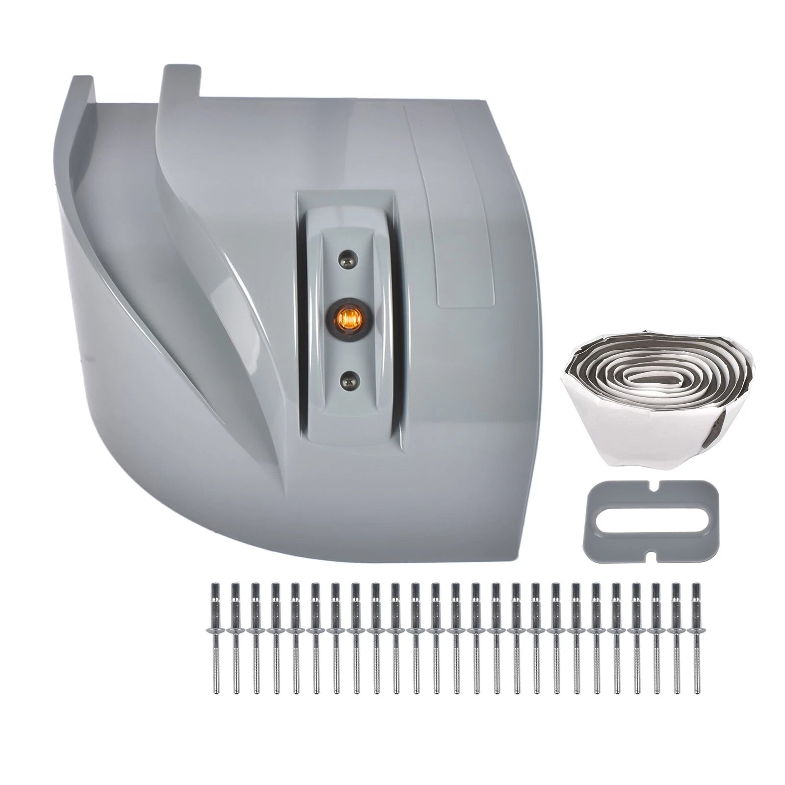 Left Driver Side Corner Cap for Box Truck (62665) + LED Light