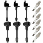 Set of 6 Ignition Coils and Spark Plugs for Infiniti I30, Nissan Maxima