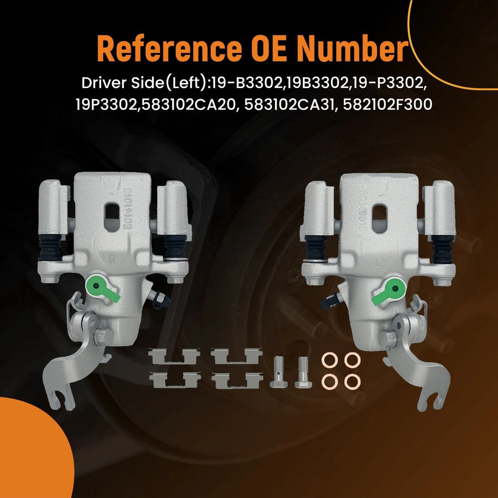 Rear L&R Brake Caliper Pair for Hyundai Elantra (2005–2006) 19-B3302 19-B3303