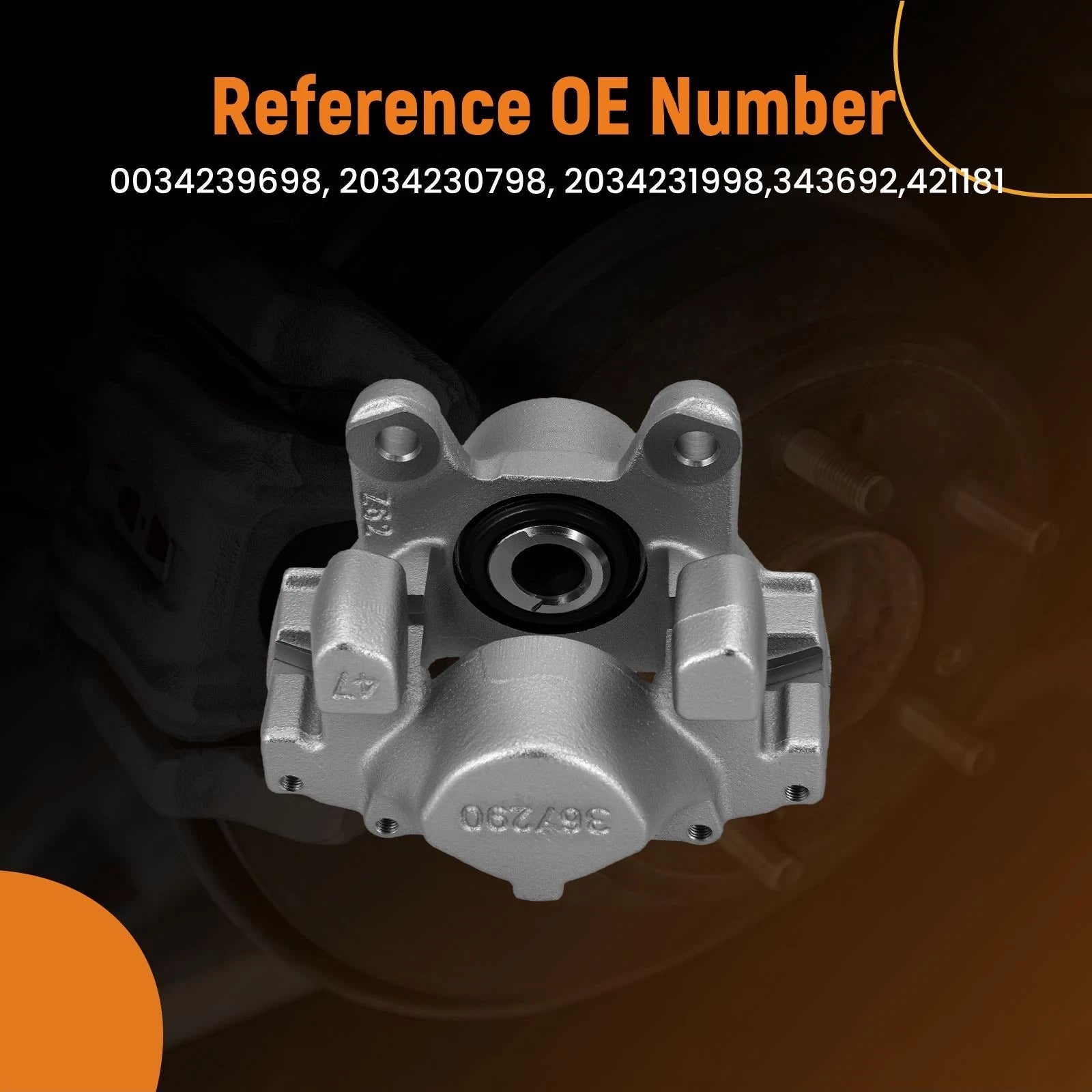 Rear Left Brake Caliper for Mercedes-Benz E300 W210 (1998–2000) / E320 W210 (1996–2002)