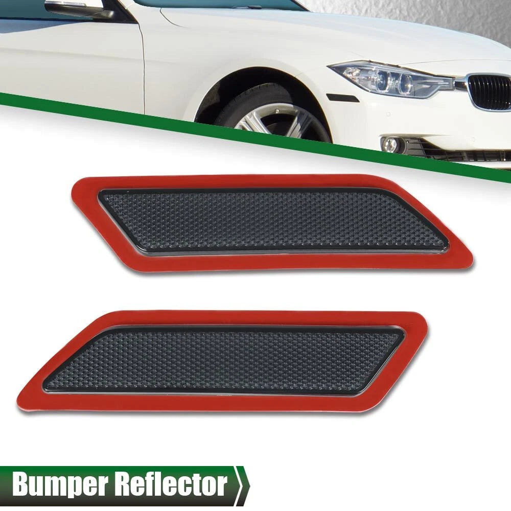 Set of 2 Smoke Bumper Reflectors for BMW 328i (2012–2015)