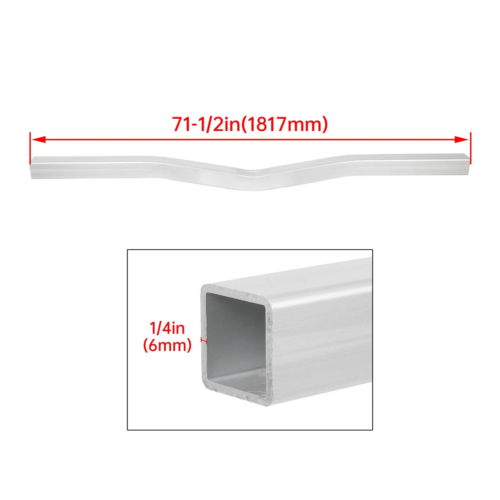 Aluminum Crossmember for Boat Trailer Frame (3"x 3"x 72")