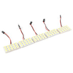 5X White LED 5050 15SMD Panel + Festoon T10 BA9S Adapter for Universal