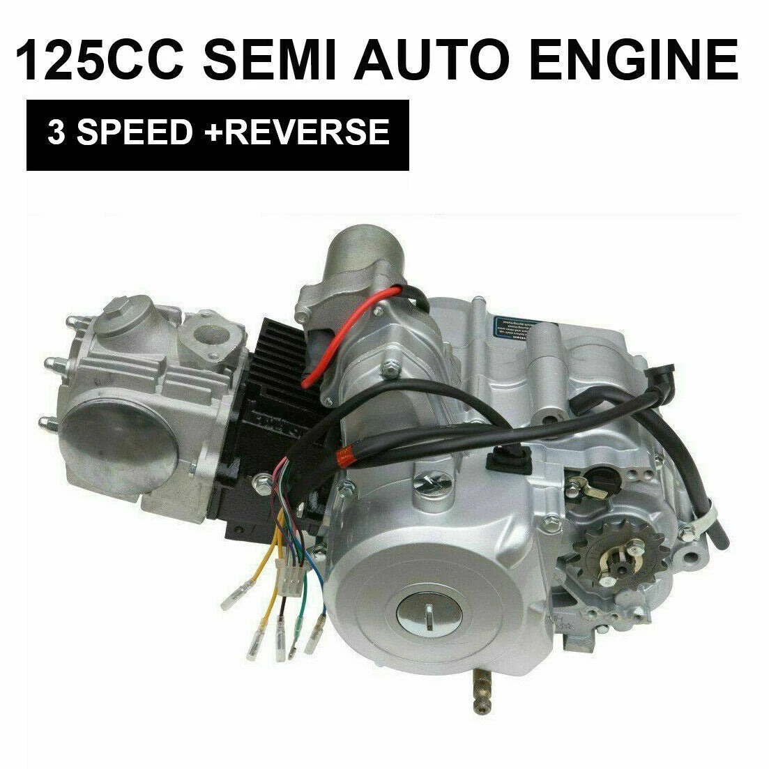125cc Engine Motor for ATV Quad Bike (110cc, 3 Speed + Reverse)