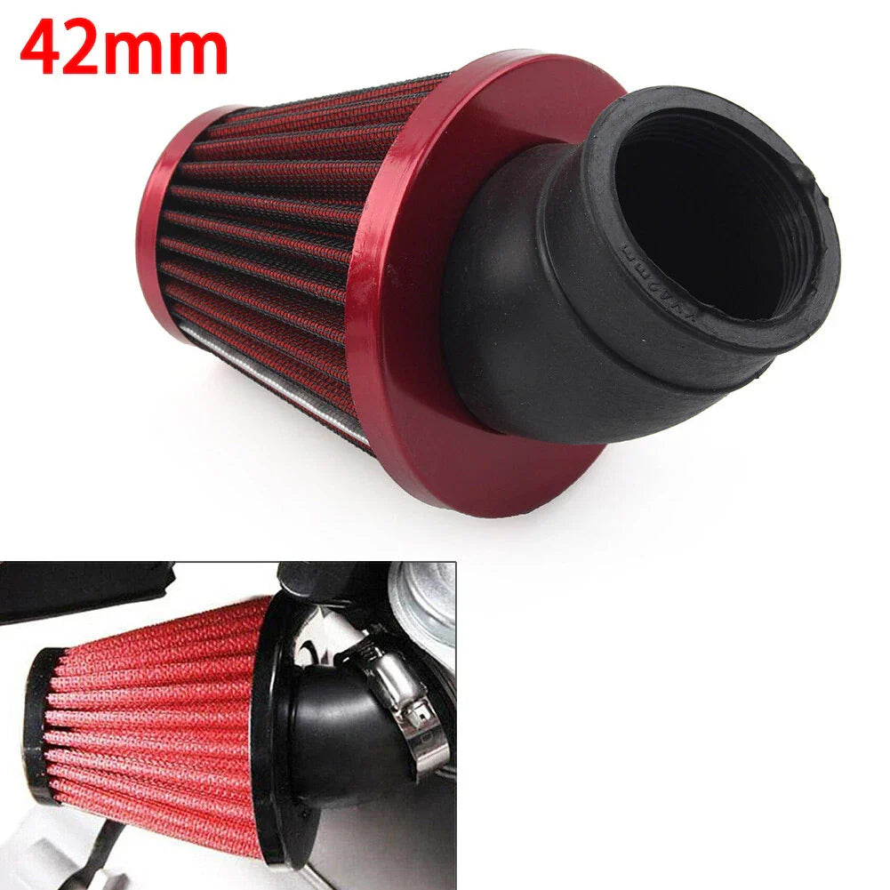 42mm Air Intake Filter Cleaner for Motorcycle - Stainless Steel