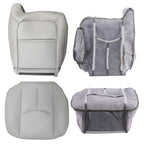Front Gray Leather Seat Cover for Chevy Silverado GMC Sierra (2003–2006)