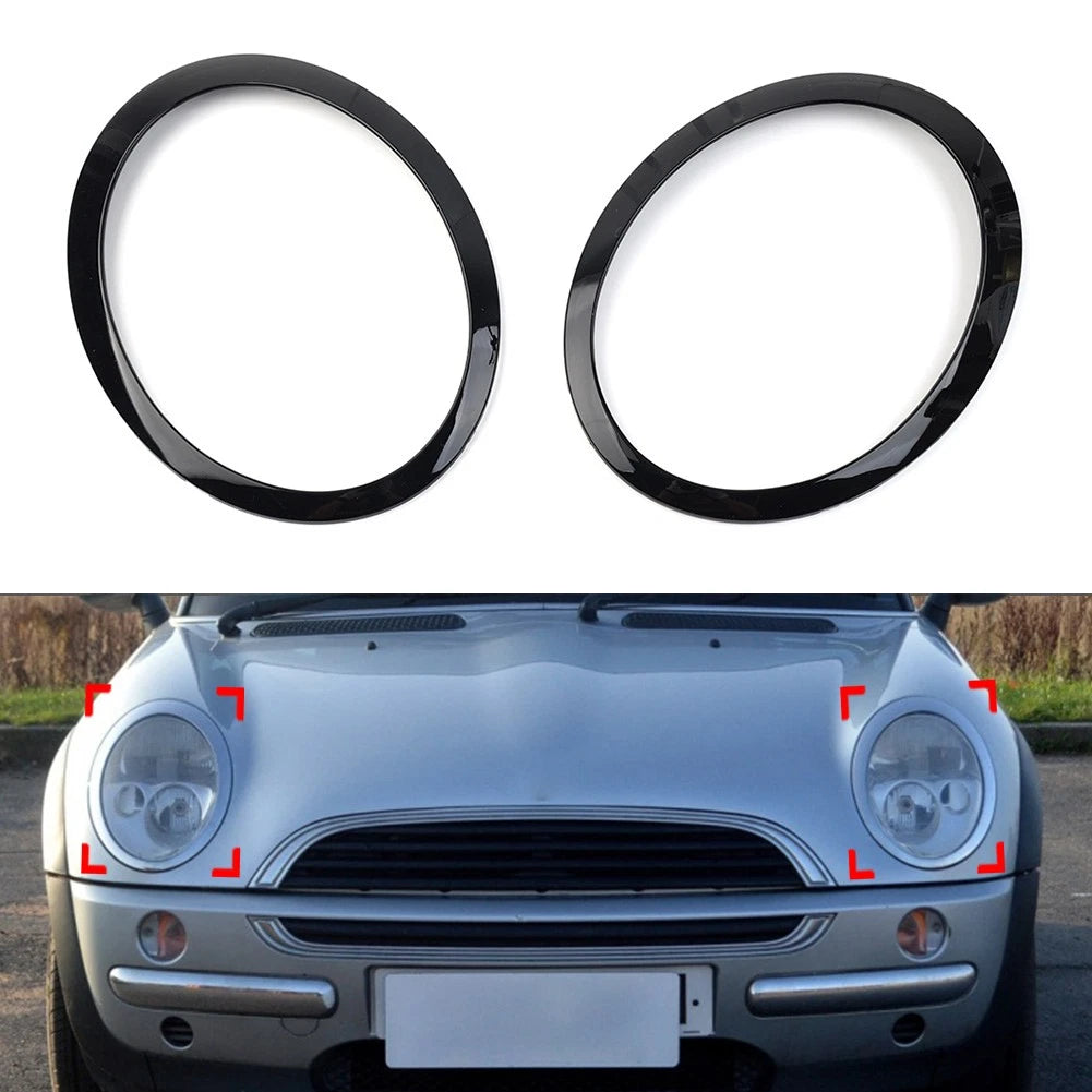 Headlight Bezel Ring Trim Cover for BMW Mini Cooper R50 R52 R53 (2001–2008)