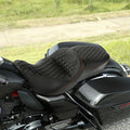 Black Driver Passenger Seat for Harley Touring Road Street Glide (2009–2023)
