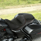Black Driver Passenger Seat for Harley Touring Road Street Glide (2009–2023)