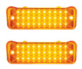 LED Turn Signal Parking Lights Amber Lens Pair for 1966 Chevy Impala