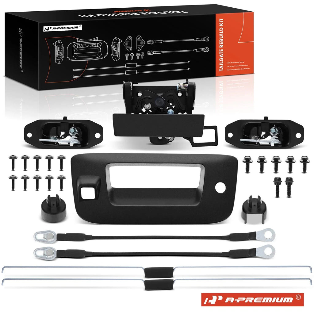 Tailgate Hardware Rebuild Kit with Cable & Rod for Chevy Silverado GMC 