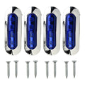 Set of 4 Blue Courtesy Lights for Marine Boat (12V–24V)