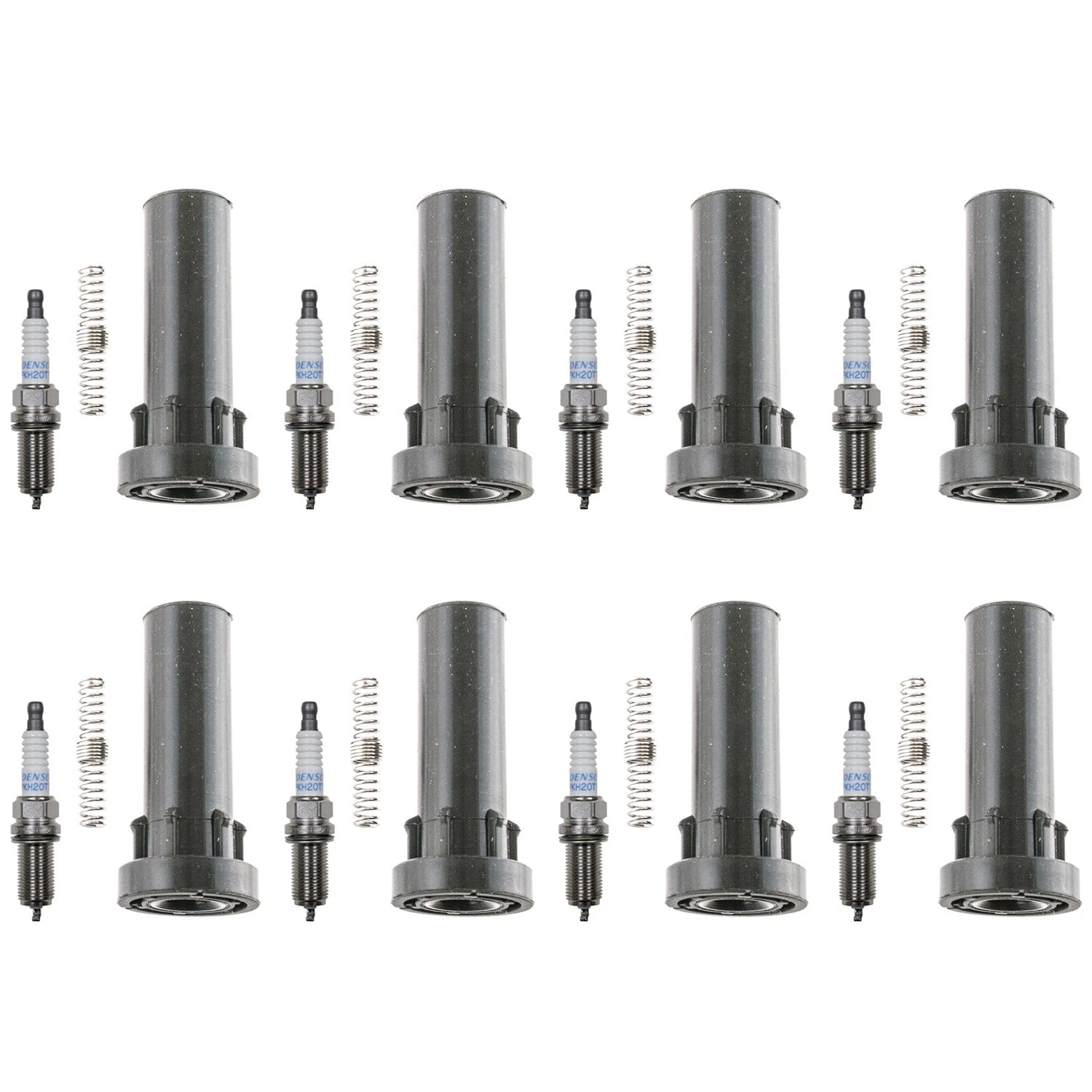 Denso 8 Platinum TT Spark Plugs & Coil Boots Kit for Aspen Dakota (2005–2011)