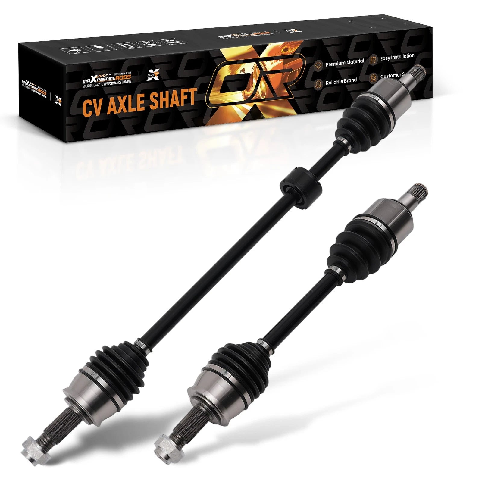 Set of 2 Front CV Axle Shaft Assemblies for Fiat 500 (2012–2016) 66-3825 66-3826