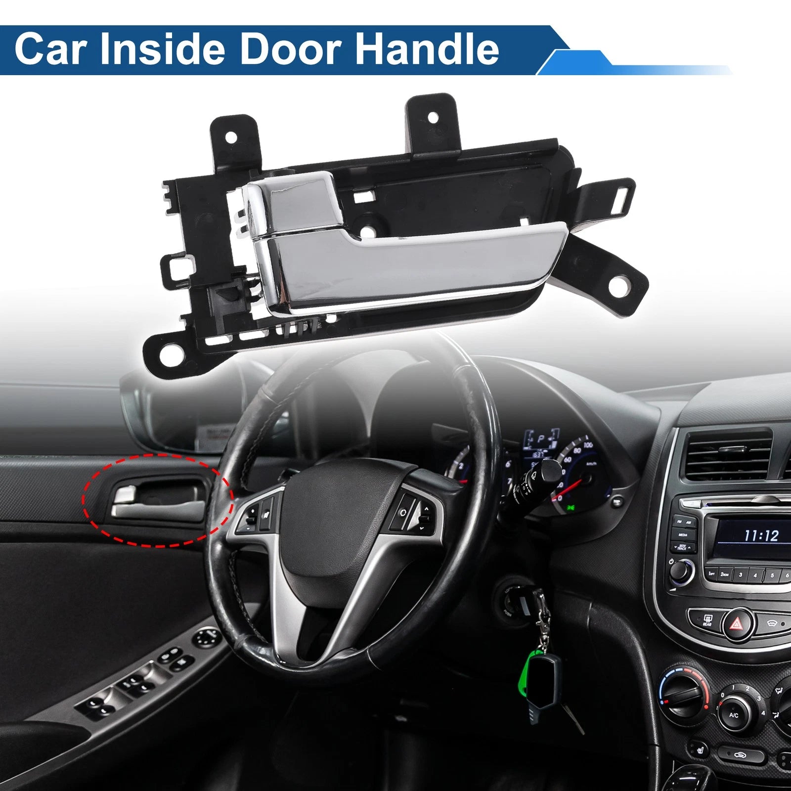 Front Passenger Side Interior Door Handle for Kia Borrego (2007–2015) No. 826102J010