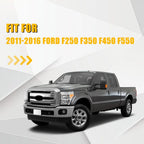 Gray Leather Driver Bottom Seat Cover Pad for Ford F250 F350 (2011–2016)