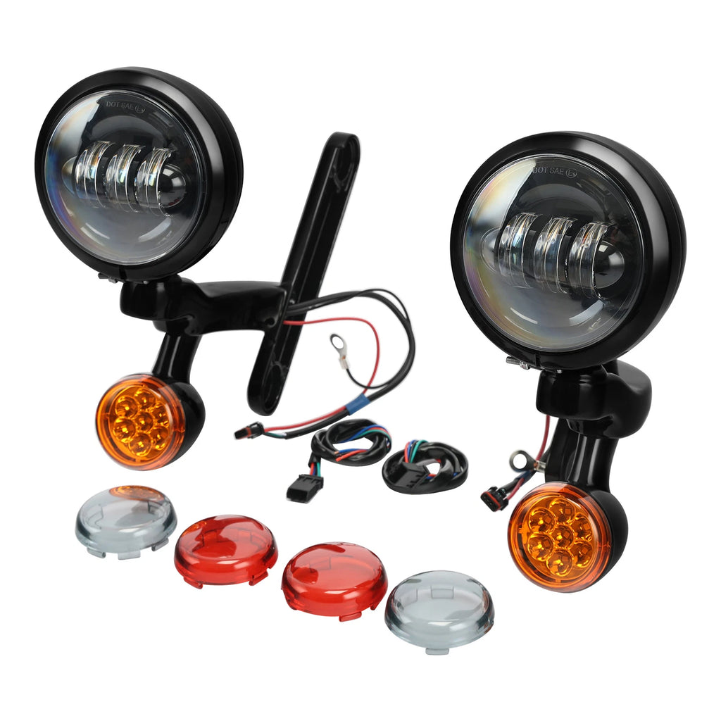 4.5" LED Spot Fog Light Turn Signal for Harley Street Glide (1994–2013)