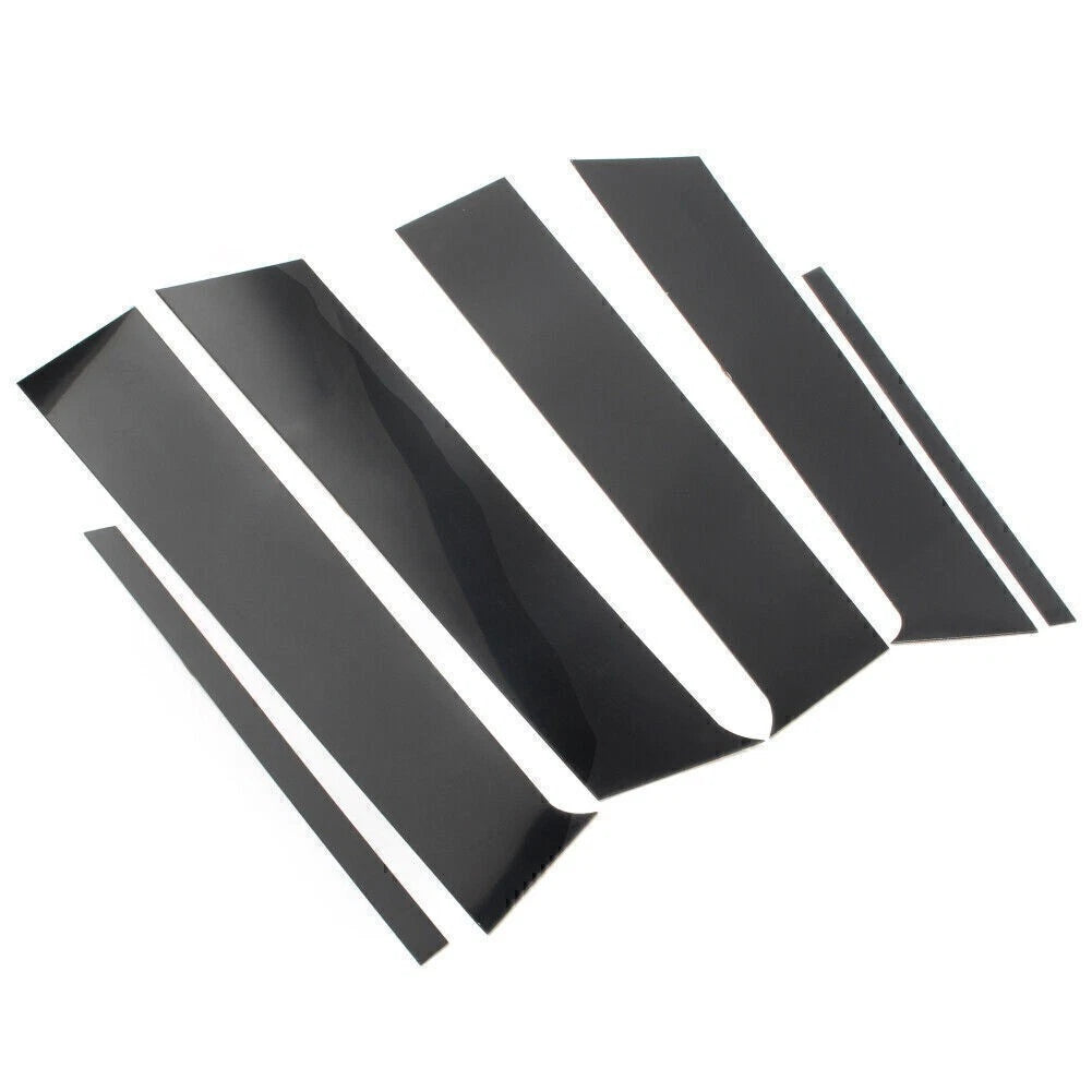 Set of 6 Pillar Posts Door Trim for Mitsubishi Lancer Sedan (2008–2017) Black