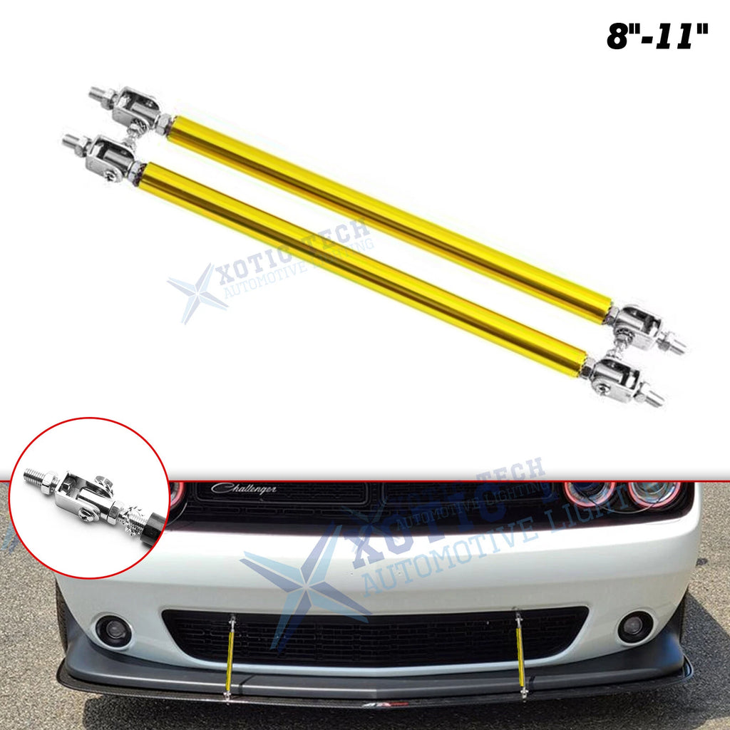 Gold Rear Diffuser Strut Rod Tie Bars for Dodge Charger Challenger (2-Pc)