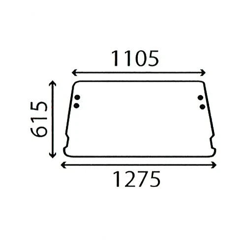 Upper Rear Window Glass for Ford Q Cab Tractors (5610–8210)