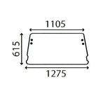 Upper Rear Window Glass for Ford Q Cab Tractors (5610–8210)