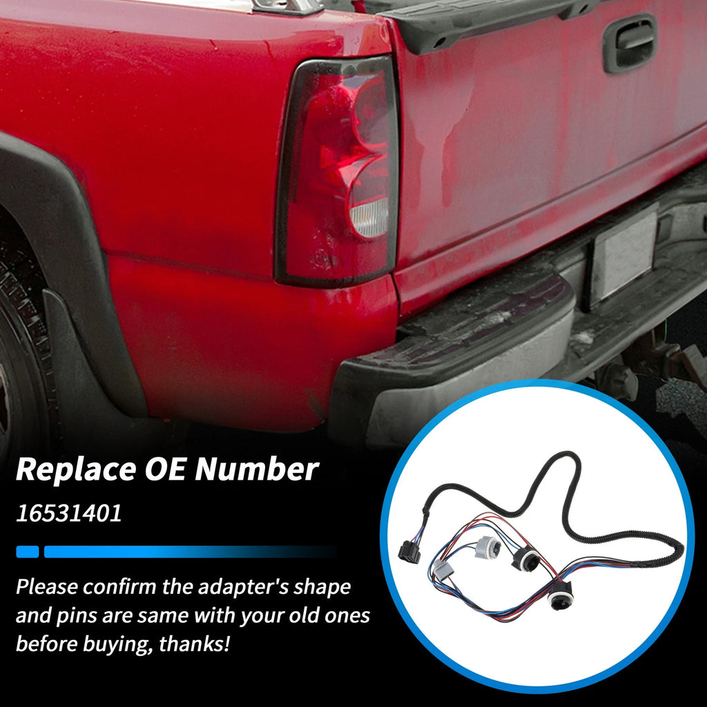 Left Tail Light Wiring Harness for Chevy Silverado 1500 2500 3500 (No. 16531401)