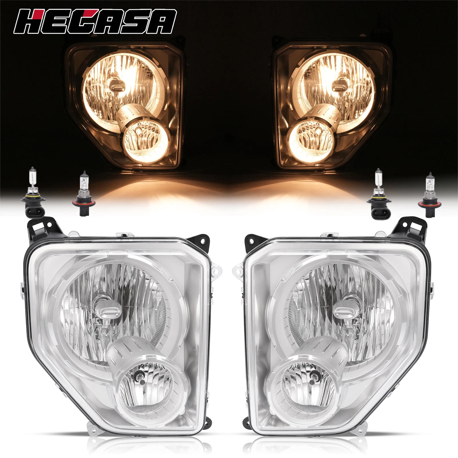 2X Headlights Set with Fog Lights for Jeep Liberty (2008–2012) #55157339AE