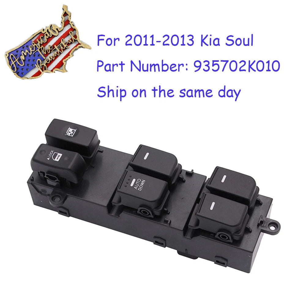 Left Driver Master Power Window Switch for Kia Soul (2011–2013) 93570-2K010