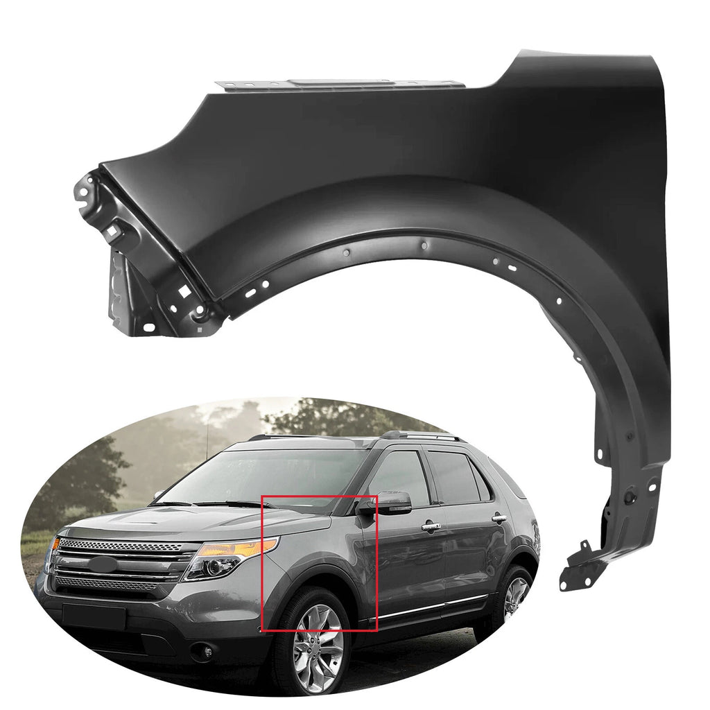Front Driver Fender for Ford Explorer (2011–2015) Primed Steel