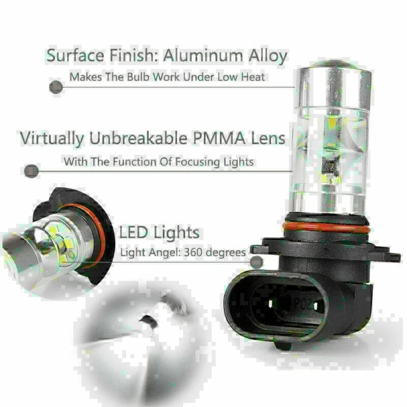 HB4/9006 LED Fog Driving Light Bulbs for Car (Pair)