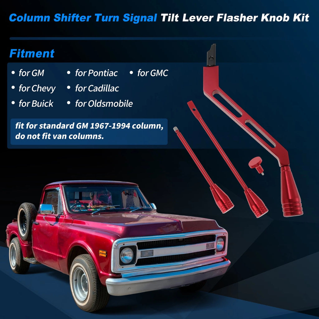 Turn Signal Tilt Lever Flasher Knob for Chevy GMC (1967–1994) Red