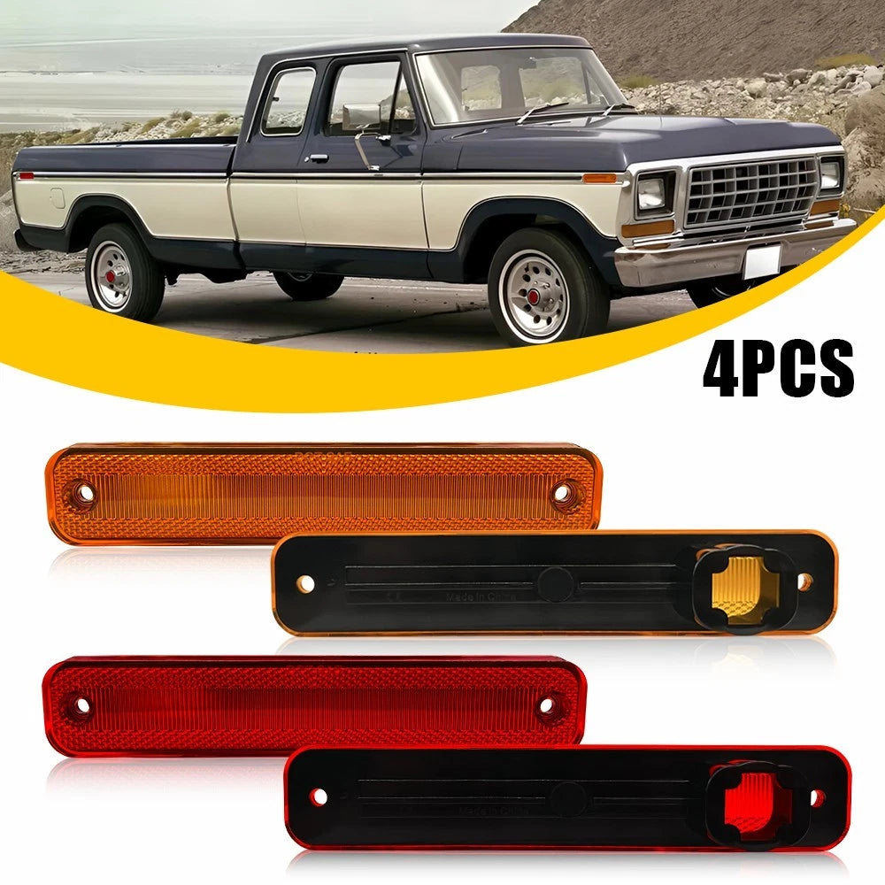 Set of 4 Side Marker Light Housings for Ford F-150 F-100 (1973–1979)